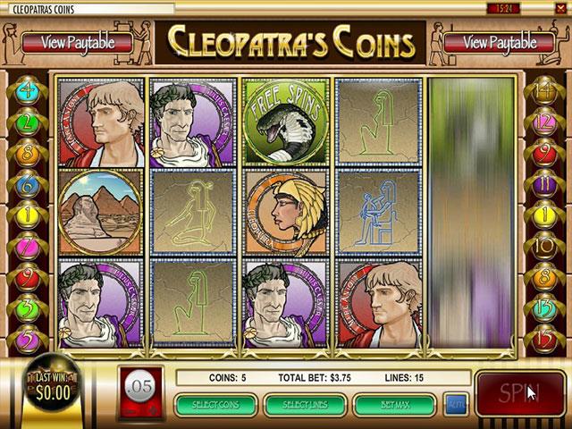 Norske Spilleautomater  Cleopatra's Coins Rival  SS  - Himmelspill.com