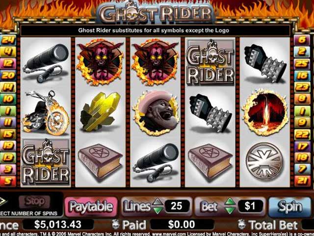 Norske spilleautomater Ghost Rider, Cryptologic SS - Himmelspill.com